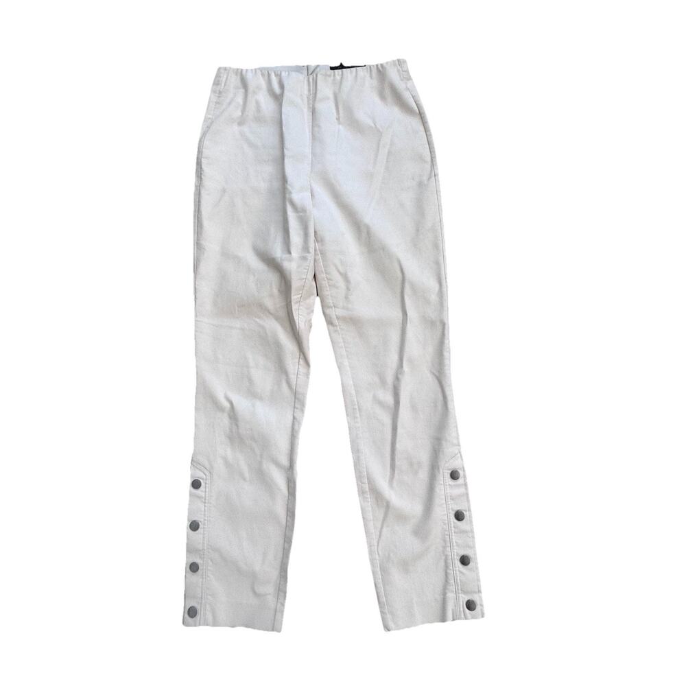 Rag & Bone Simone Ivory Cream Womens Pants 8 Button Detail City Office